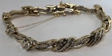 14KT YELLOW GOLD DIAMOND BRACELET