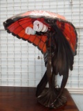 BEAUTIFUL ART NOUVEAU STAINGLASS LAMP