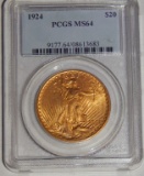 1924 GRADED MS64 $20 GOLD COIN