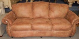 BROWN SOFT LEATHER COUCH