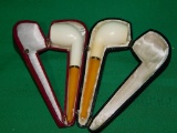 2 NOS MEERSCHAUM PIPES