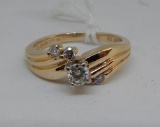 14KT YELLOW GOLD DIAMOND RING