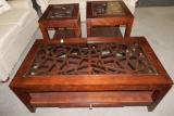 3 PC COFFEE TABLE & END TABLE SET