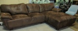 LEATHER SECTIONAL WITH RETURN