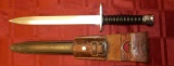 VINTAGE MILITARY BAYONET WITH SHEATH