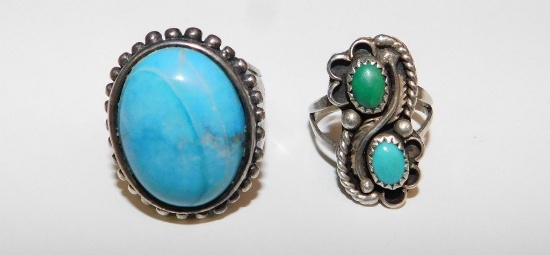 2 Sterling Silver Native American Rings
