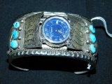H. Joe Signed Sterling Silver Cuff Watch