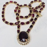 EXCEPTIONAL 14K Ruby Diamond Necklace