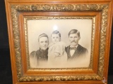 Beautiful Antique Framed Family