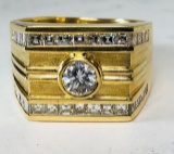 18k Yellow Gold Diamond Ring