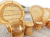 Rattan Chairs And End Table