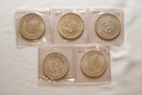5 Silver 1 Peso Coins