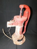 Antique Cast Iron Red Water Pump
