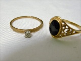 2 10K Yellow Gold Rings