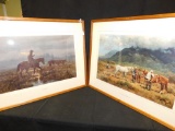 2 Western Franklin Mint Signed Artwork