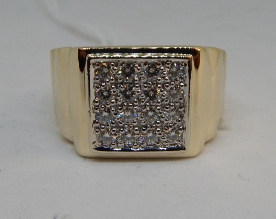 14K YELLOW GOLD DIAMOND RING