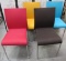 SET OF 4 NEW VARIOUS STACKING COLORED CHAIRS