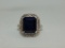 14KT SAPPHIRE AND DIAMOND RING