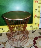 NEW BRONZE COLORED METAL ACCENT TABLE