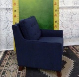 NEW BLUE UPHOLSTERED CHAIR