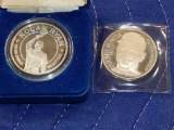 2 SILVER ROUNDS NOLAN RYAN AND MICKEY MANTLE