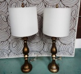 PAIR OF GOLD MATCHING TABLE LAMPS BRAND NEW