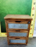 NEW WOOD/METAL 3 DRAWER CHEST