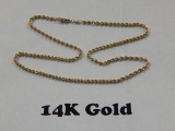 14K YELLOW GOLD NECKLACE 11.7 GRAMS
