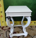NEW WHITE WOOD END TABLE
