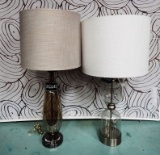 2 NEW STYLECRAFT GLASS TABLE LAMPS
