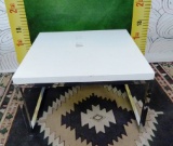 NEW CHROME BASE WHITE TOP END TABLE