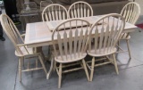TILE TOP TABLE AND 6 CHAIRS