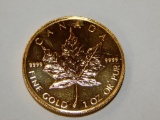 2005 GOLD CANADIAN MAPLE LEAF 50 DOLLAR 1 OZ