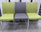 3 NEW CHAIRS GREEN/GREY