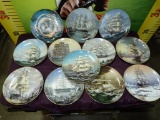 LARGE LOT OF 12 SHIP COLLECTOR PLATES