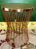 NEW GOLD METAL ROUND END TABLE