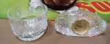 2 WATERFORD CRYSTAL ITEMS CLOCK AND BOWL