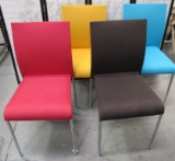 SET OF 4 NEW VARIOUS STACKING COLORED CHAIRS