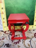 BRAND NEW RED WOOD END TABLE
