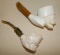 2 NEW OLD STOCK FIGURAL MEERSCHAUM PIPES