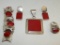 HUGE STERLING SILVER AND CORAL JEWELRY SET
