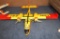 LARGE YELLOW/RED/BLACK DUAL ENGINE ELECTRIC AIRPLANE
