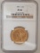 1881 GRADED $10.00 US GOLD COIN MS-61