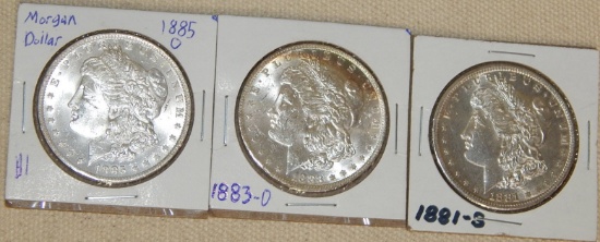 3 MORGAN SILVER DOLLARS