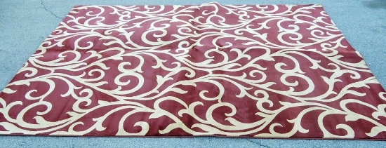 BRAND NEW 5X7 AREA RUG RED/WHITE