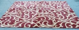BRAND NEW 5X7 AREA RUG RED/WHITE