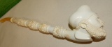 LONG CARVED NEW OLD STOCK FIGURAL MEERSCHAUM PIPE