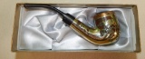 NOS OLYMPIA STERLING SILVER BRIAR PIPE