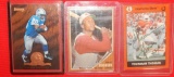 SIGNED THURMAN THOMAS, BARRY SANDERS AND FRANK ROBINSON CARDS