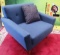 BRAND NEW BEAUTIFUL FABRIC OVERSIZE CHAIR BLUE